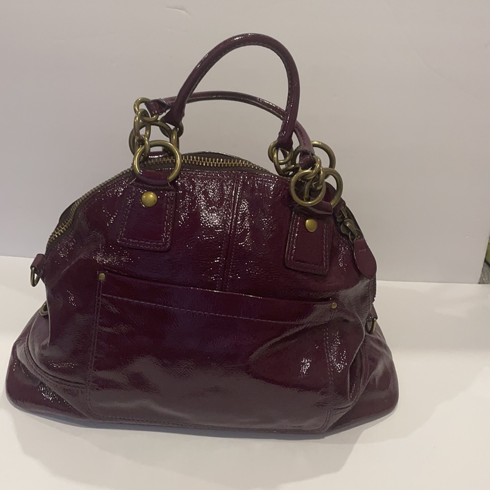 Y2K Coach Francine bag in purple patent leather - Picture 3 of 16